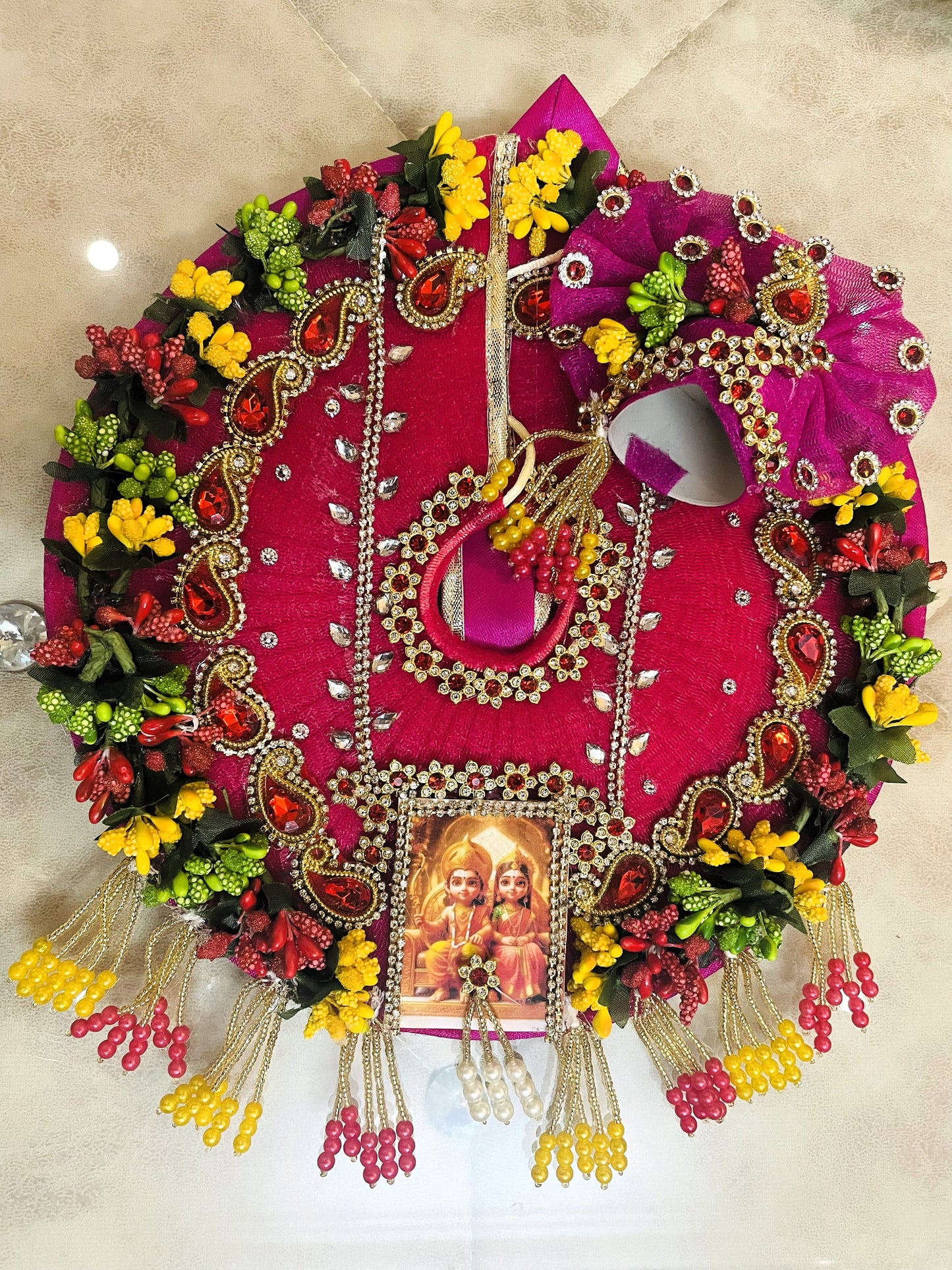 Siya Ram Jhula Heavy Laddu Gopal Poshak Set