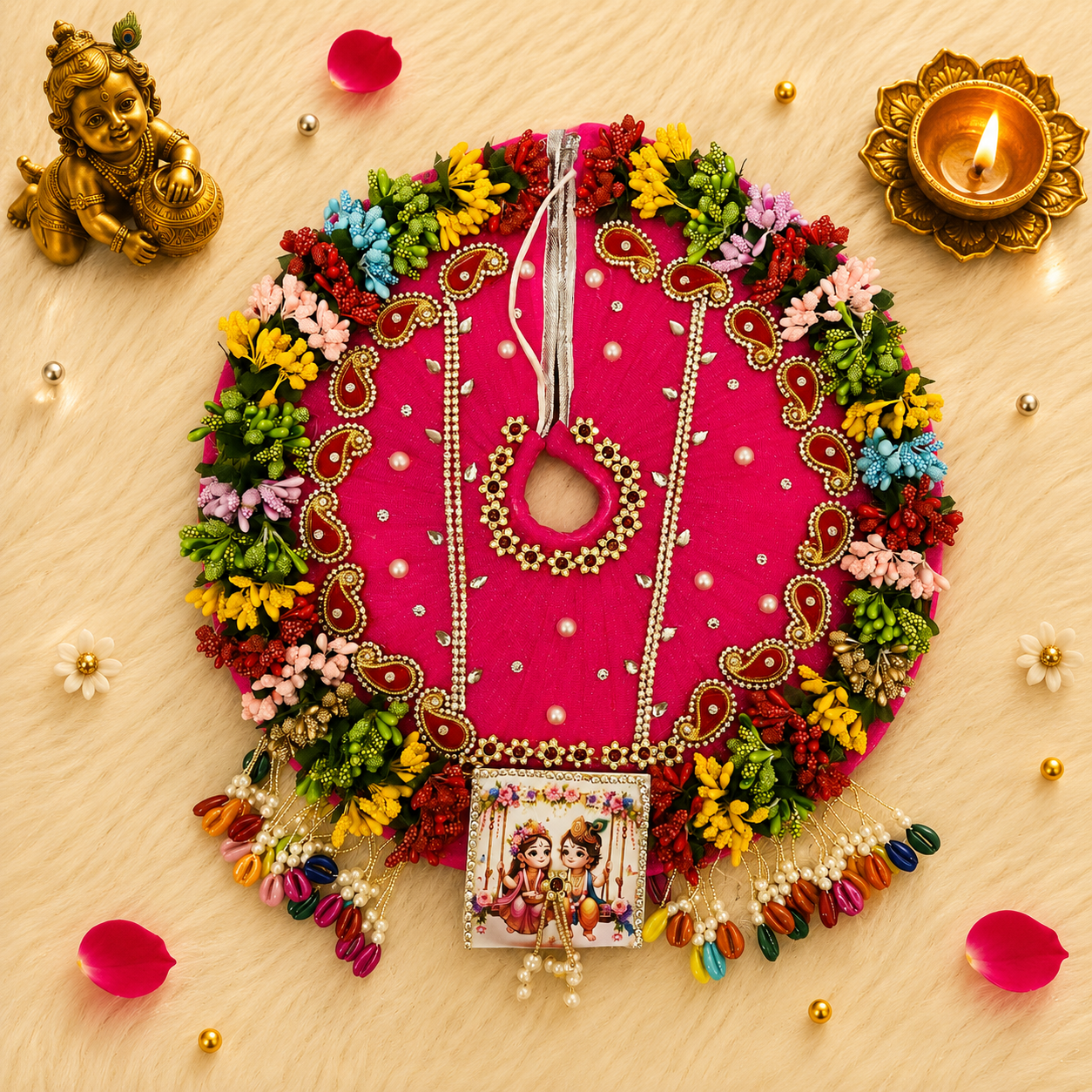 Radha Krishna Jhula Rani Poshak
