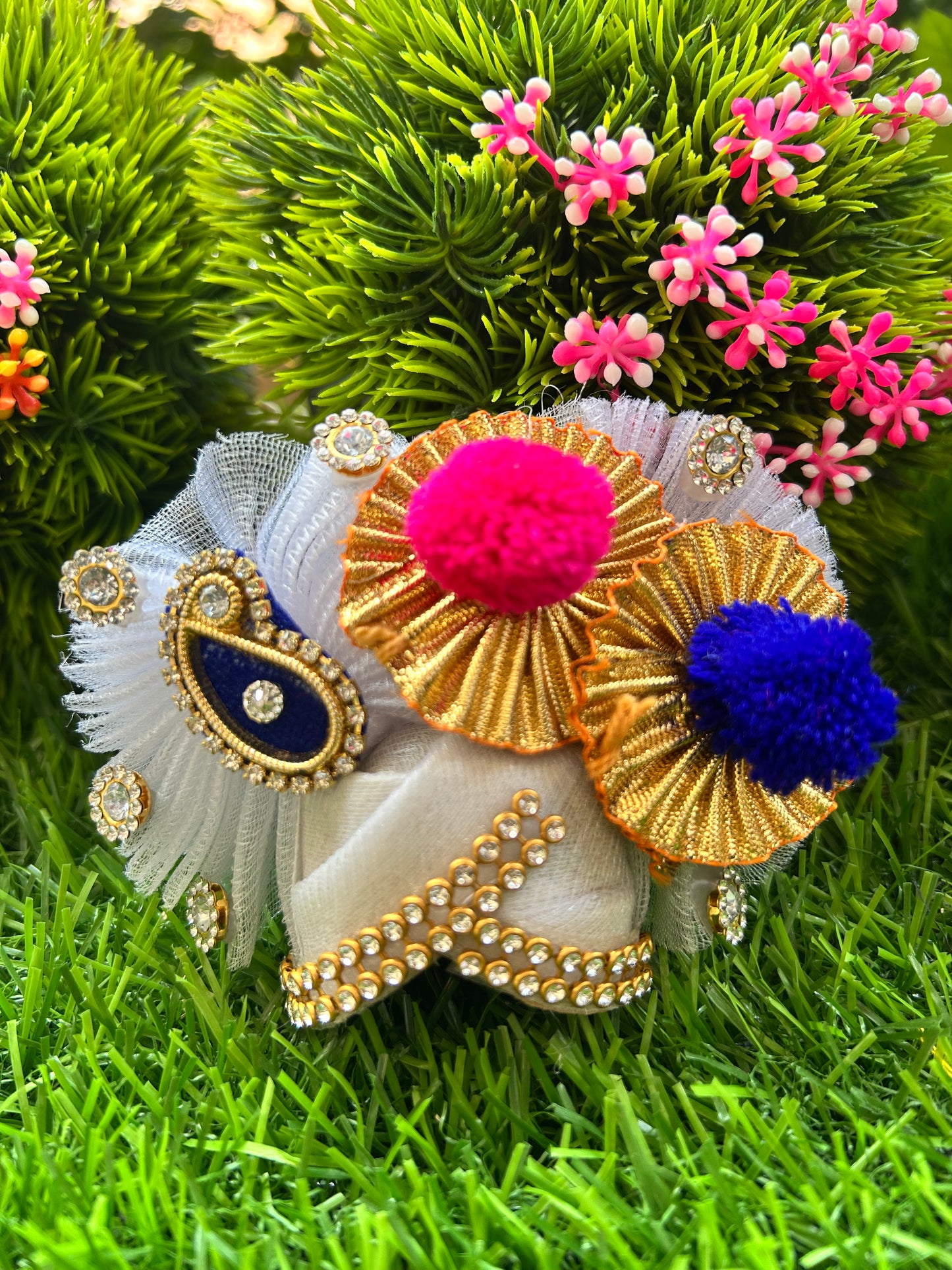 White Rainbow Laddu Gopal Poshak Set