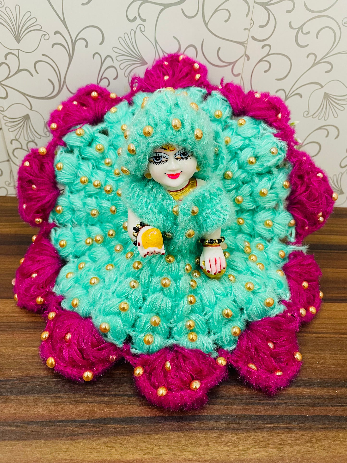 Premium Stone Winter special combo 4pc woollen dress with cap + 1 free poshak(Random colors/designs)