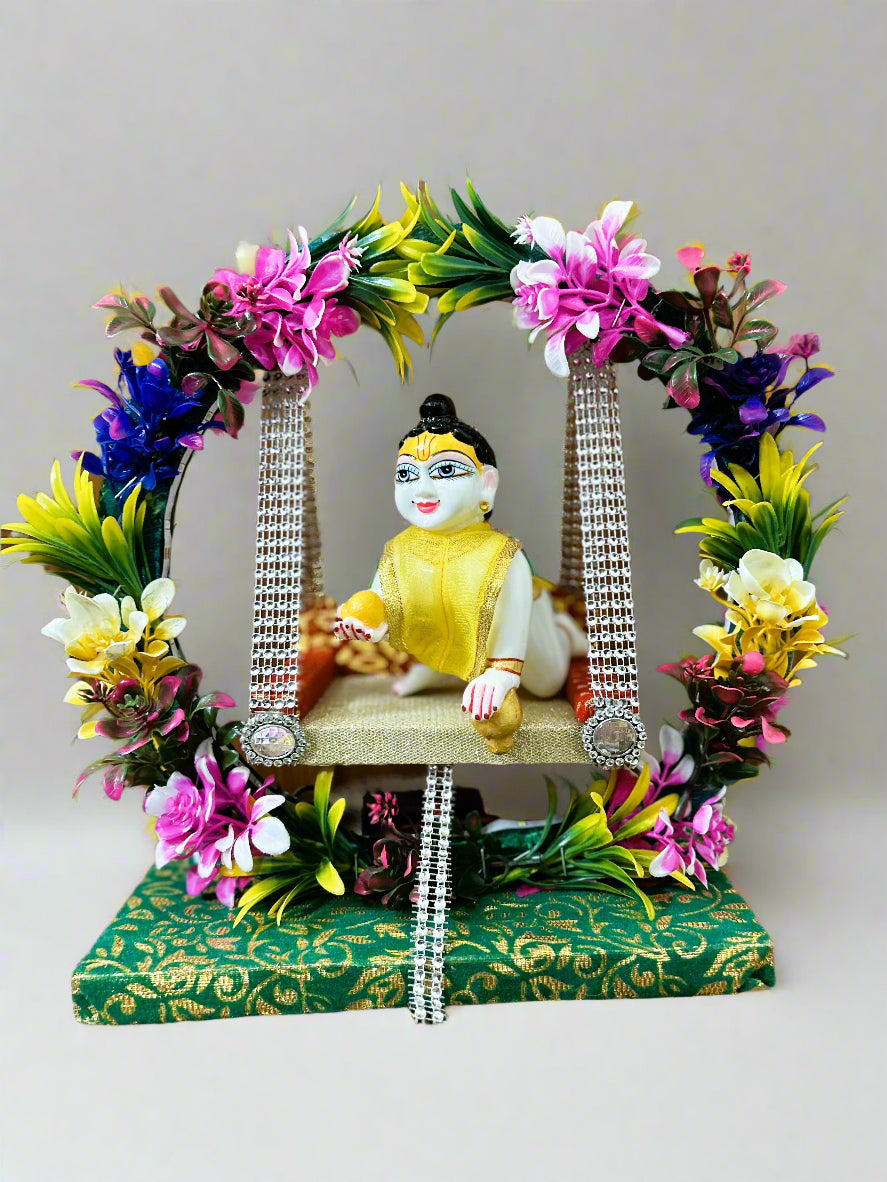 Floral Light Jhula For Laddu Gopal