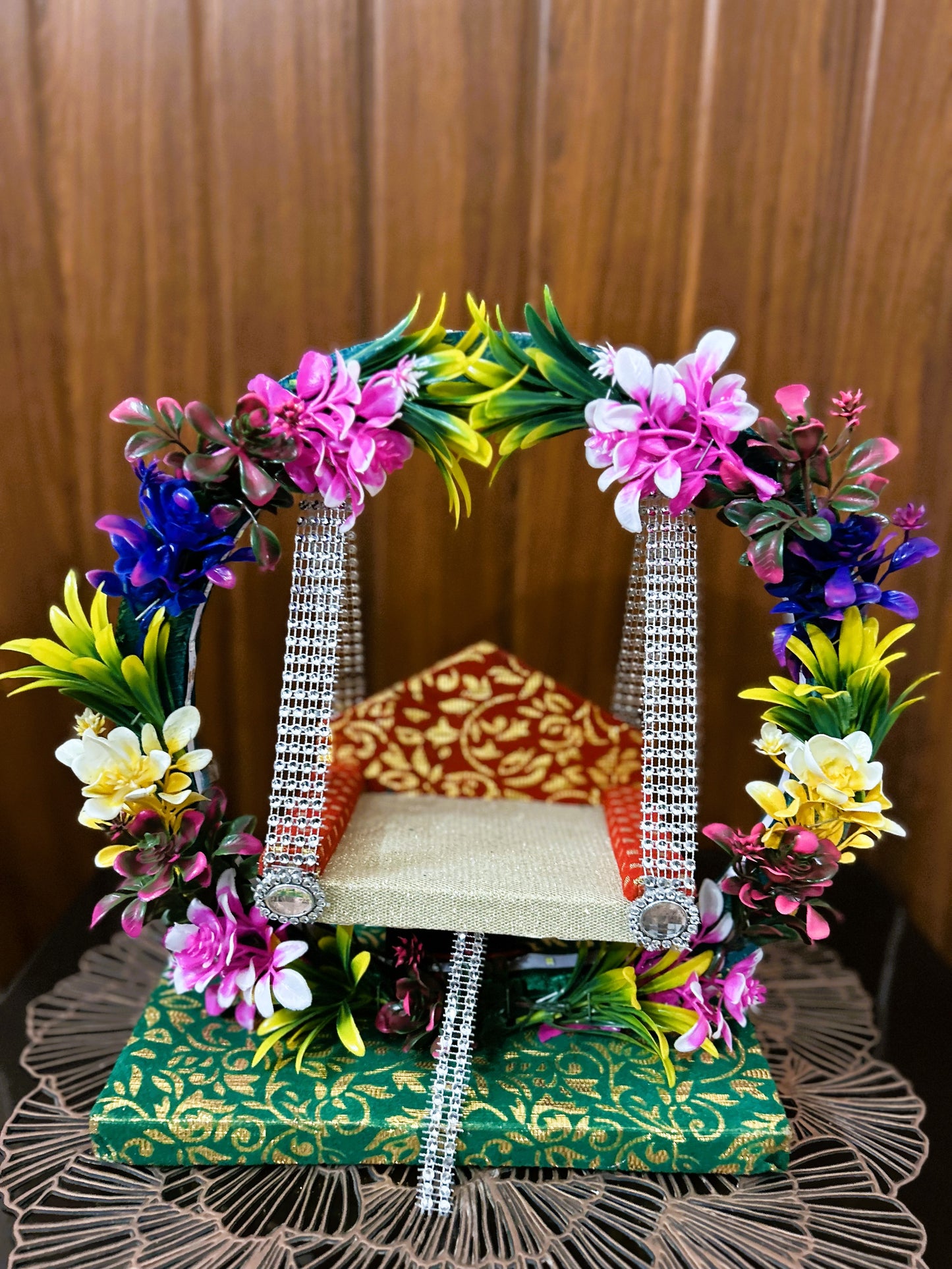 Floral Light Jhula For Laddu Gopal