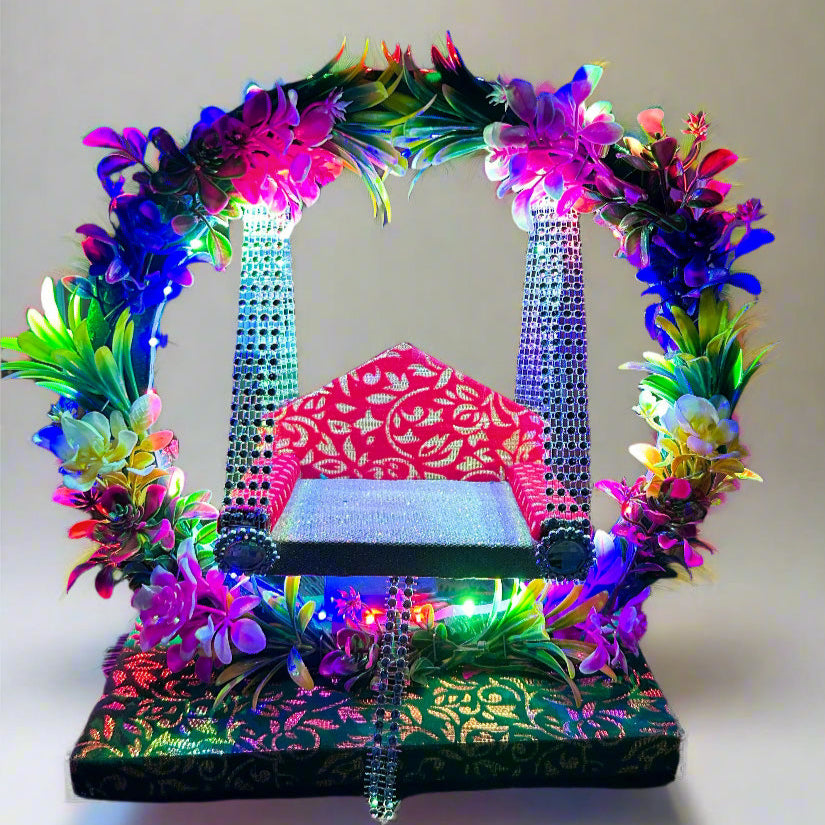 Floral Light Jhula For Laddu Gopal