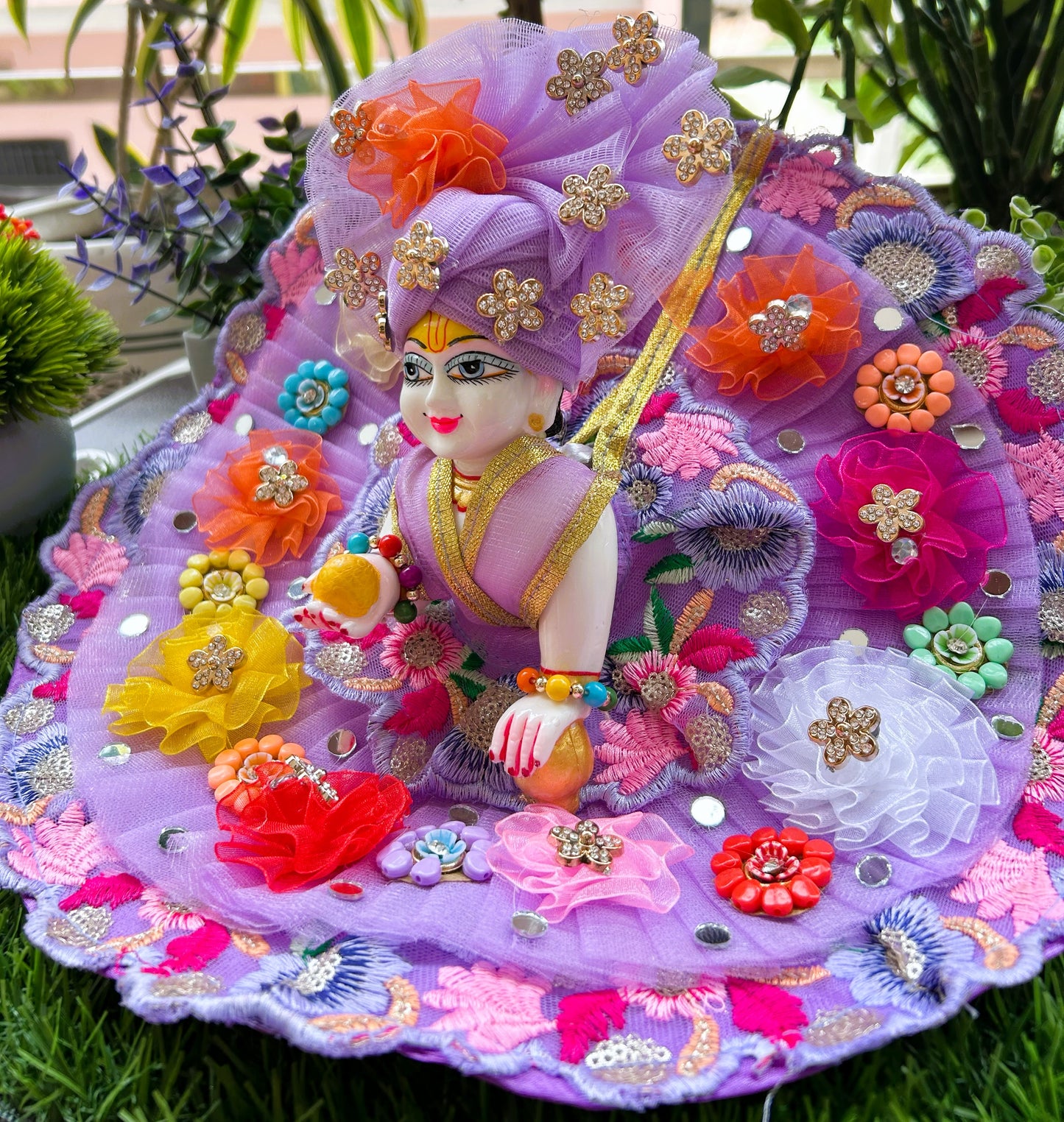 Pushp Neel Laddu Gopal Poshak Set