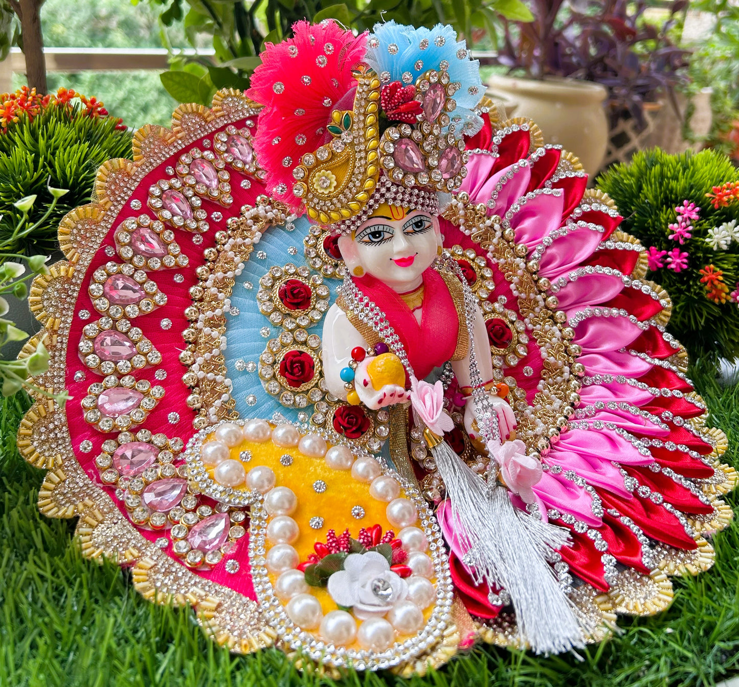 Royal Heavy Rang Ratna Shringar Laddu Gopal Poshak Set