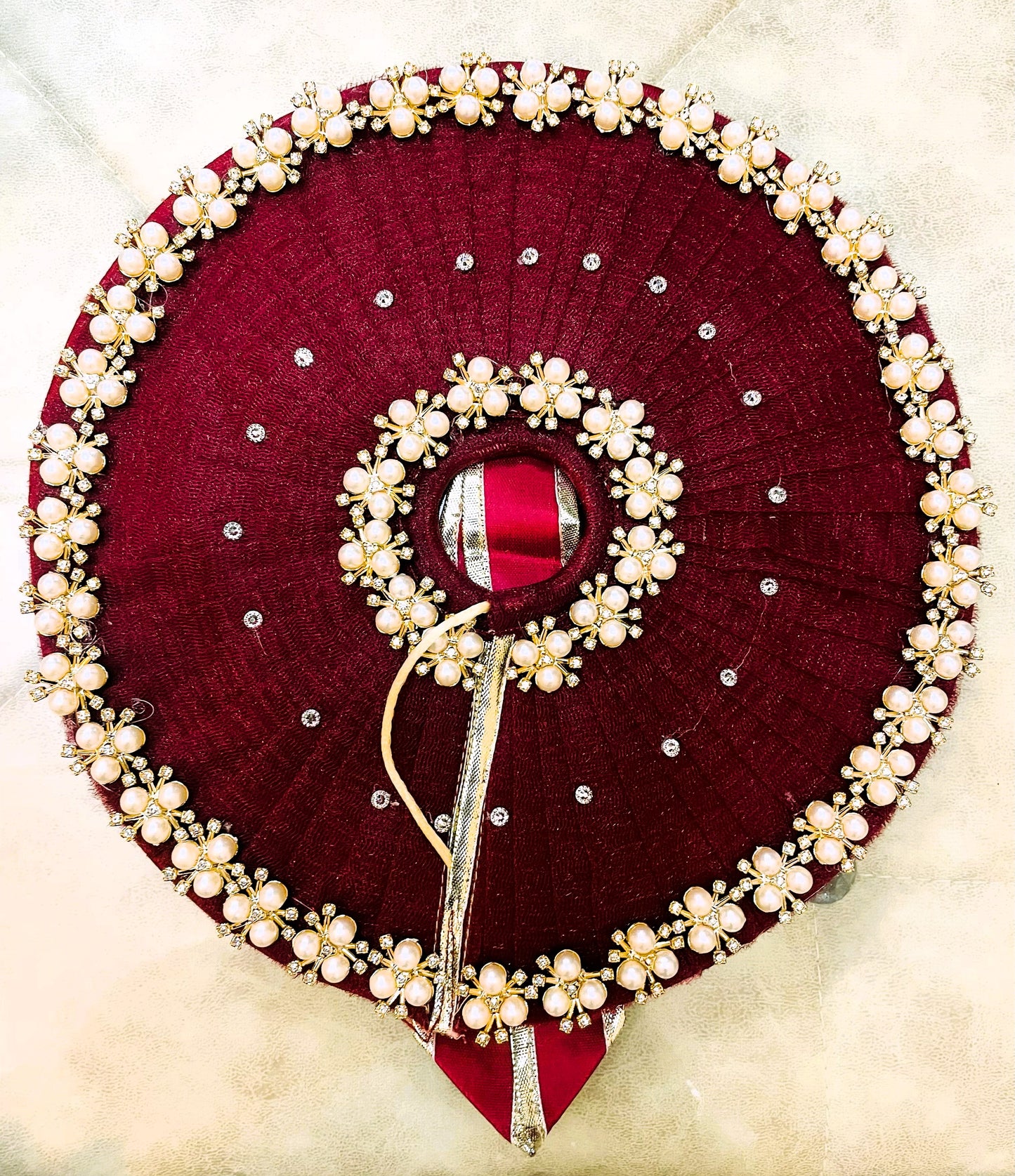 Shubh Maroon Utsav Shringar Laddu Gopal Poshak Set