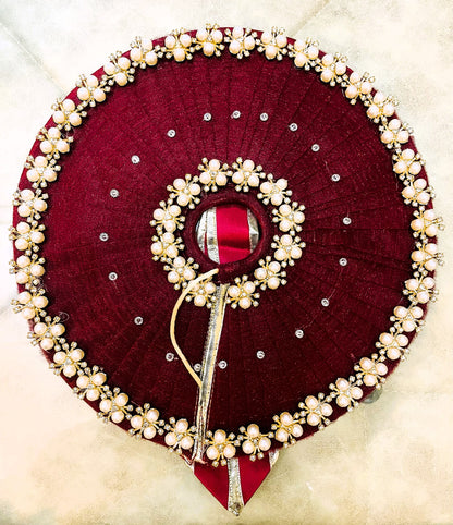 Shubh Maroon Utsav Shringar Laddu Gopal Poshak Set