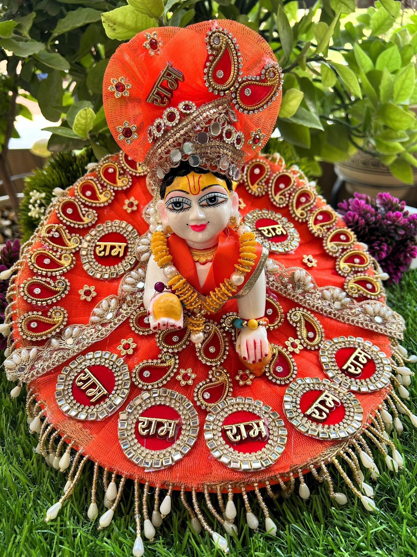 Kesari Diya Shringar Heavy Laddu Gopal Poshak Set