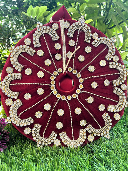 Divine Ruby Glow Heavy Laddu Gopal Poshak Set