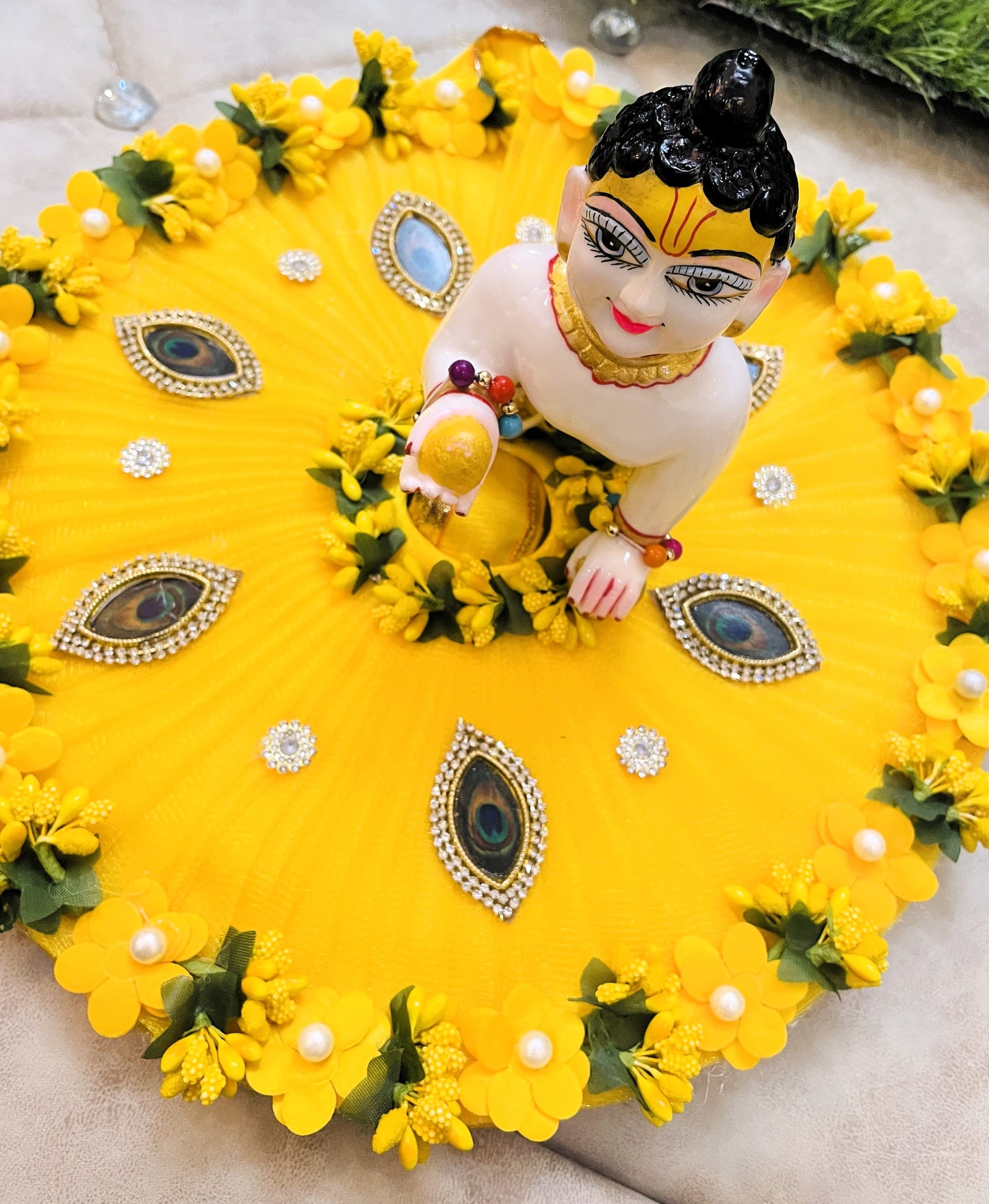 Kanak Mayur Laddu Gopal Poshak Set