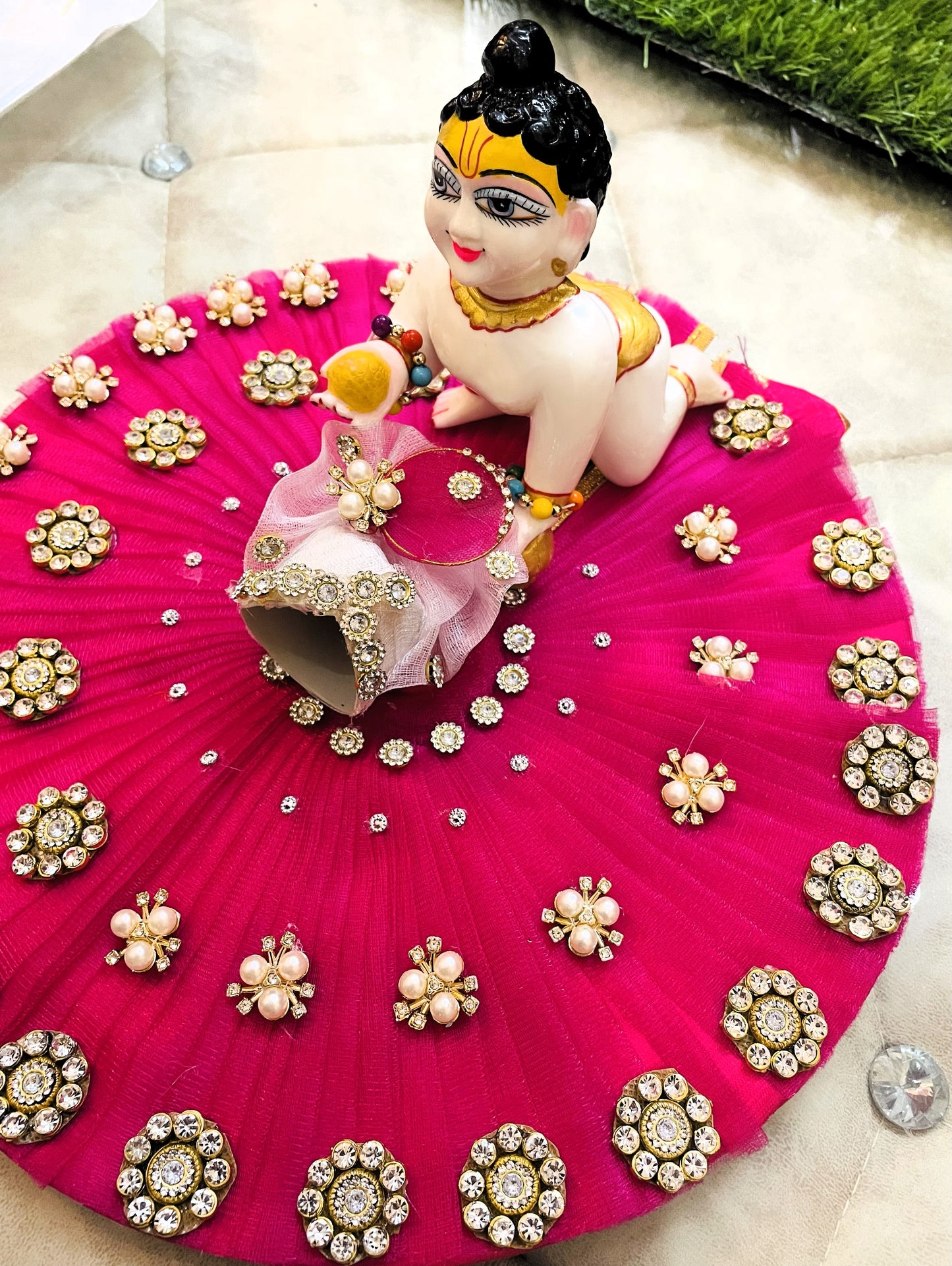 Rani Ratan Laddu Gopal Poshak Set