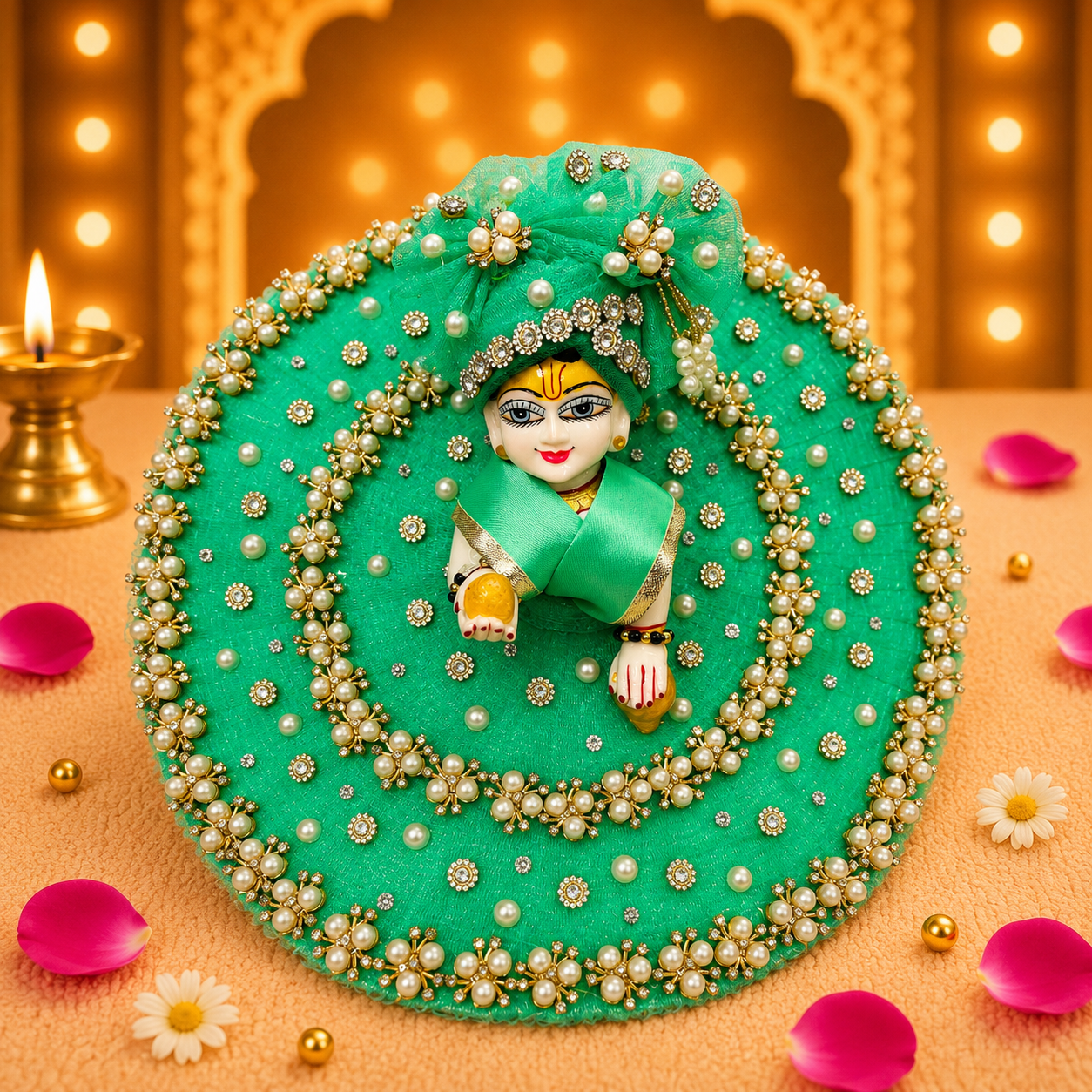 Vrinda Pearl Laddu Gopal Poshak