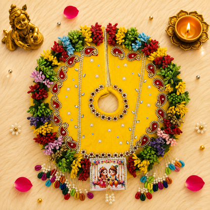 Radha Krishna Jhula Swarna Poshak