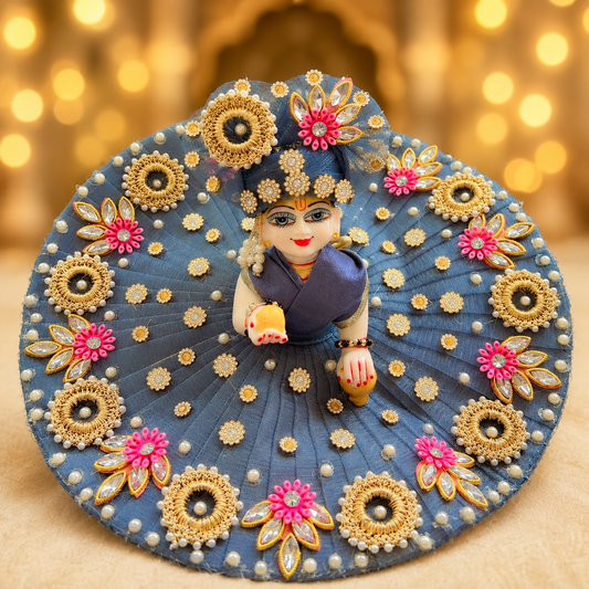 Elegant Grey Laddu Gopal Poshak