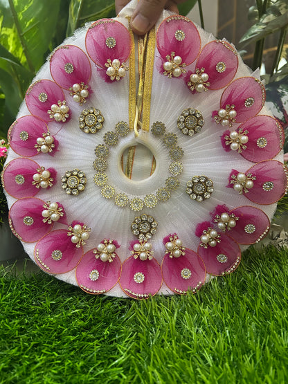 Sharad Purnima Moonlight Rose Poshak Laddu Gopal Poshak Set