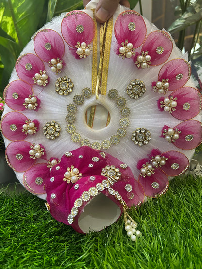 Sharad Purnima Moonlight Rose Poshak Laddu Gopal Poshak Set