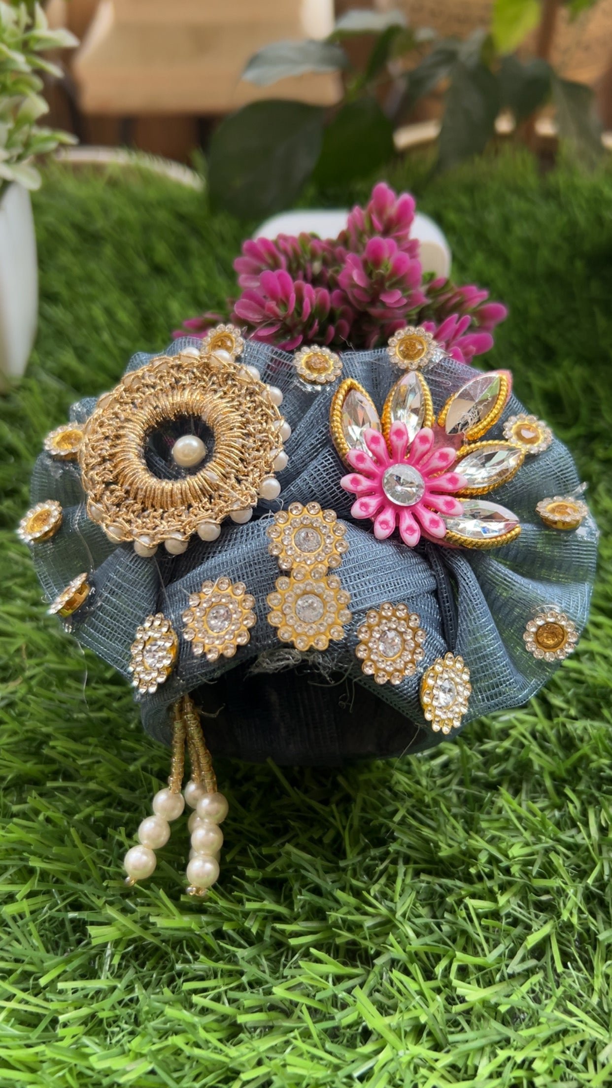 Elegant Grey Laddu Gopal Poshak