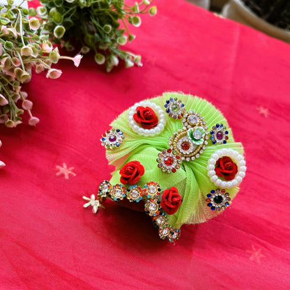 Green Orange Laddu Gopal Dress