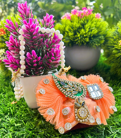 Divine Saffron Heavy Laddu Gopal Poshak Set