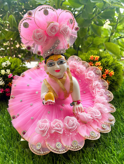 Gulabi Komal Shringar Laddu Gopal Poshak Set