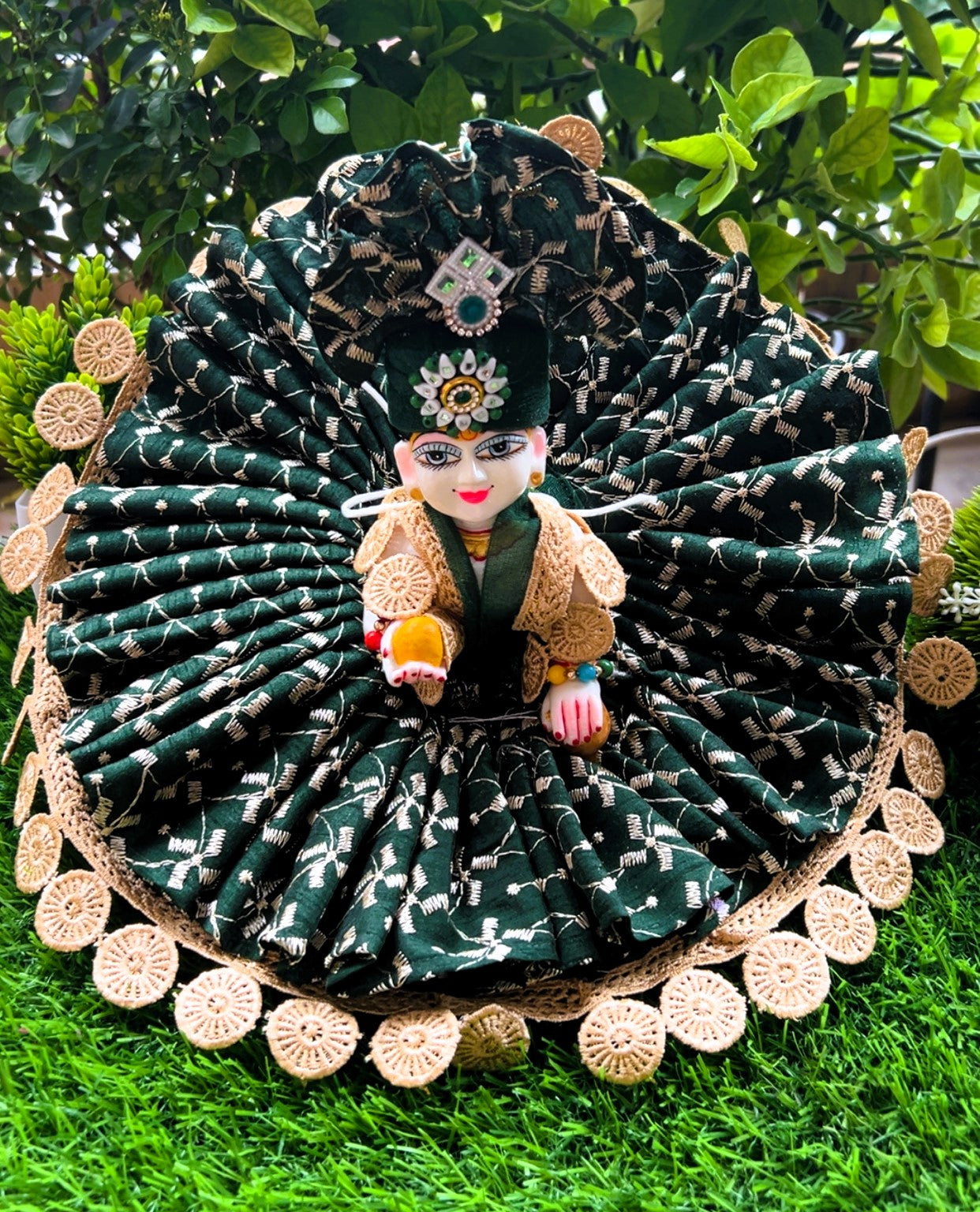 Hari Leher Laddu Gopal Poshak Set