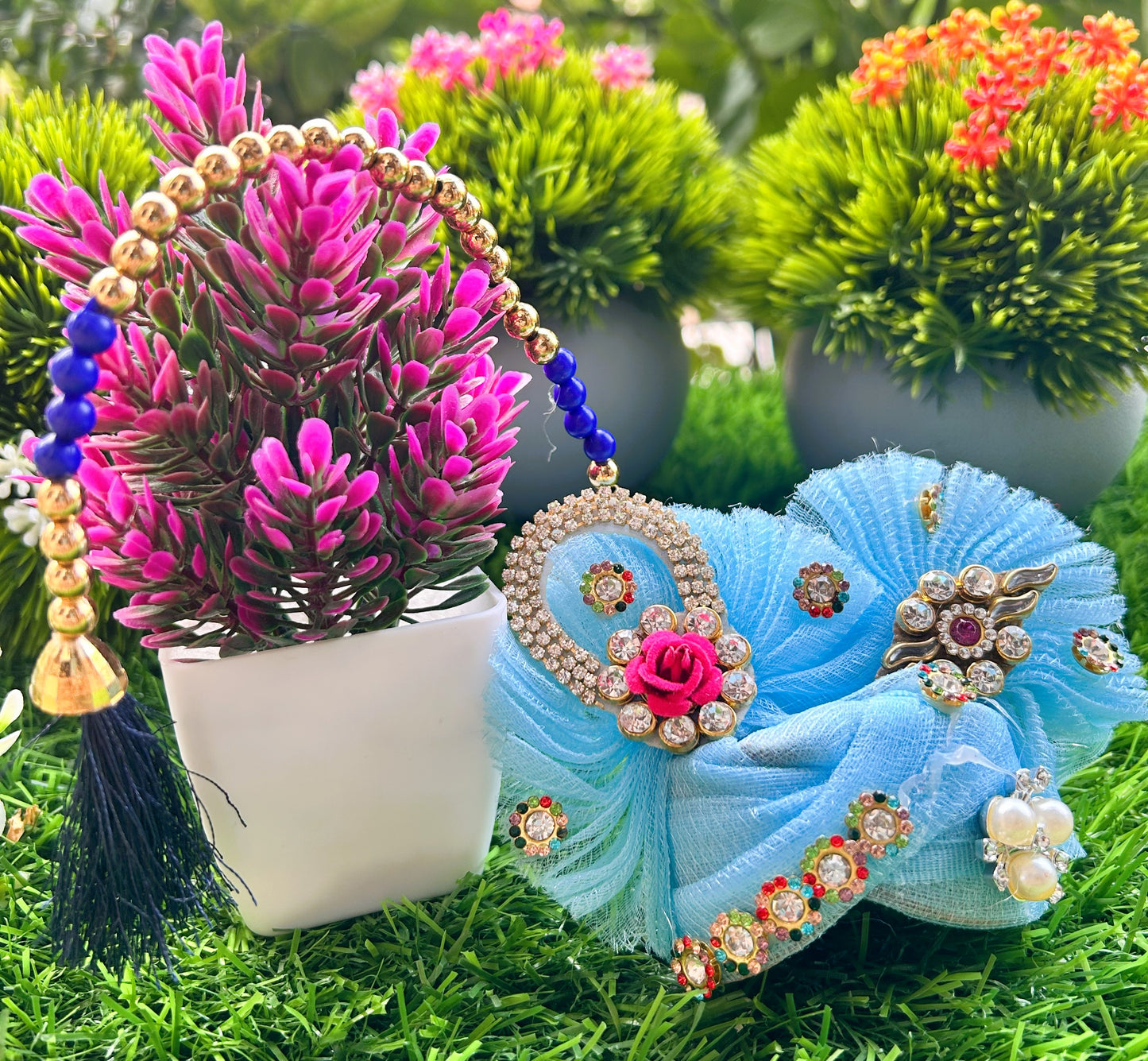 Neel Ratna Sapphire Laddu Gopal Poshak Set