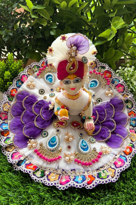 Shwet Mor Leela Laddu Gopal Poshak Set