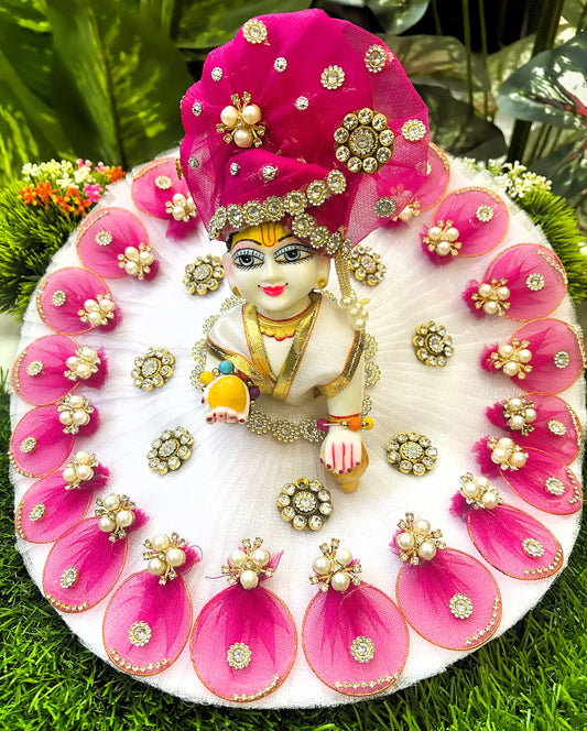 Sharad Purnima Moonlight Rose Poshak Laddu Gopal Poshak Set