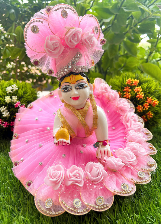 Gulabi Komal Shringar Laddu Gopal Poshak Set