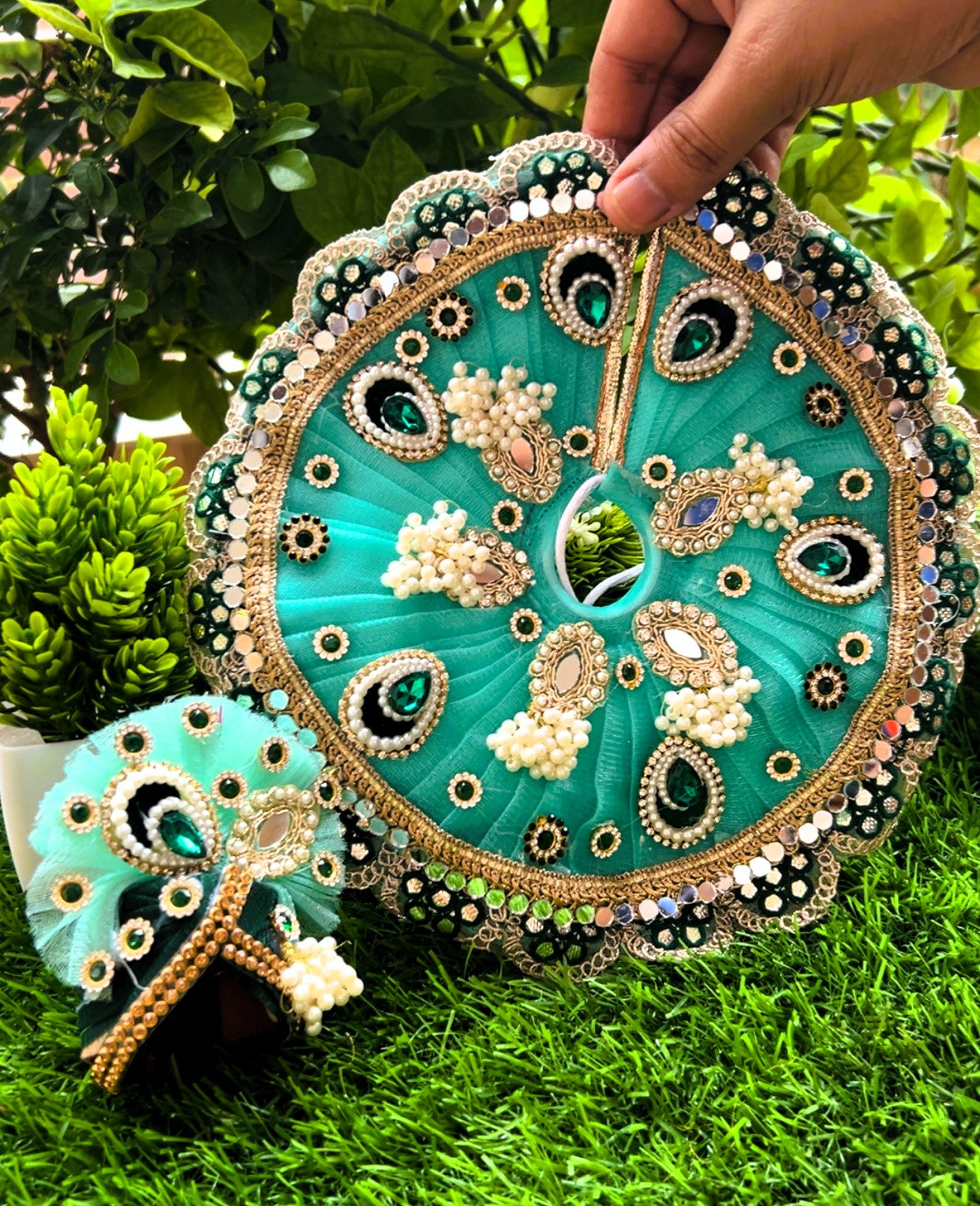 Jal Nidhi Designer Laddu Gopal Poshak Set