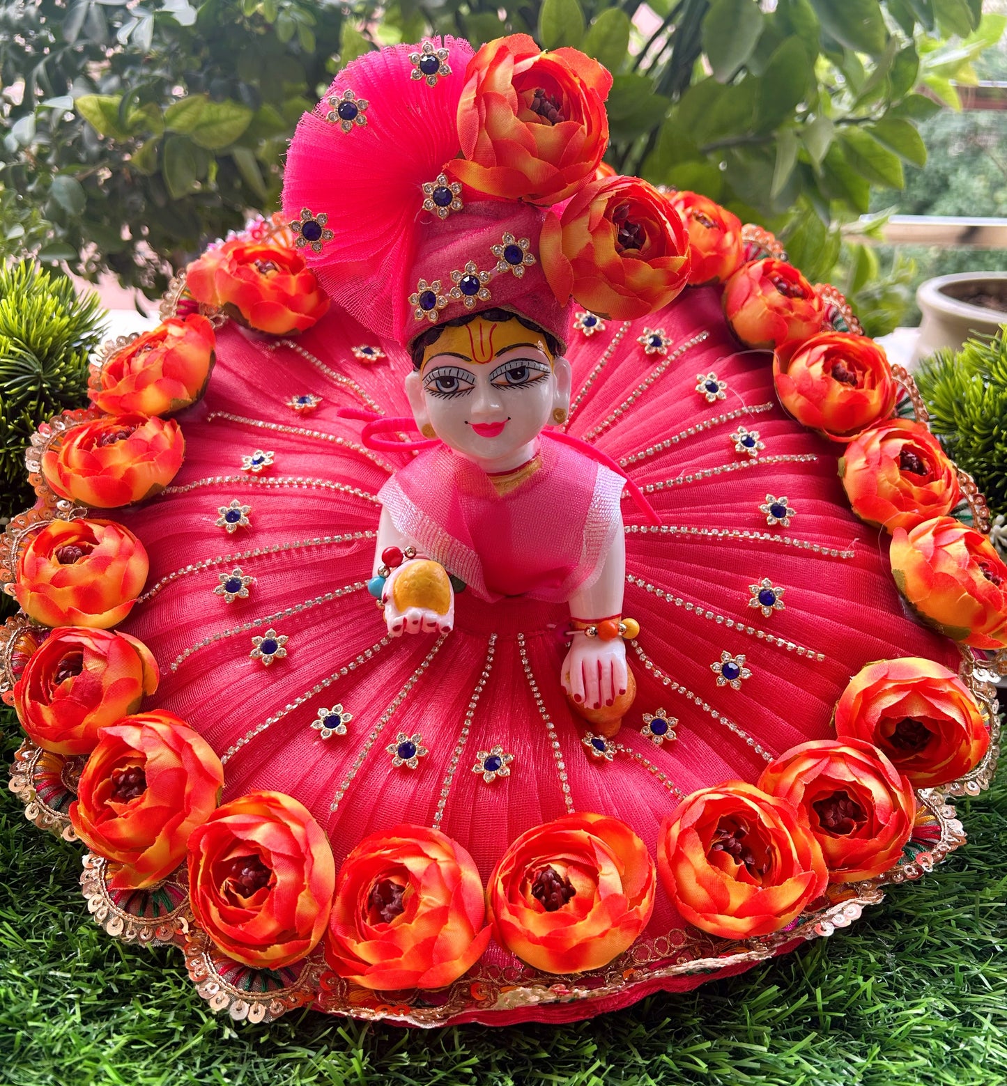 Gulaabi Phool Utsav Laddu Gopal Poshak Set
