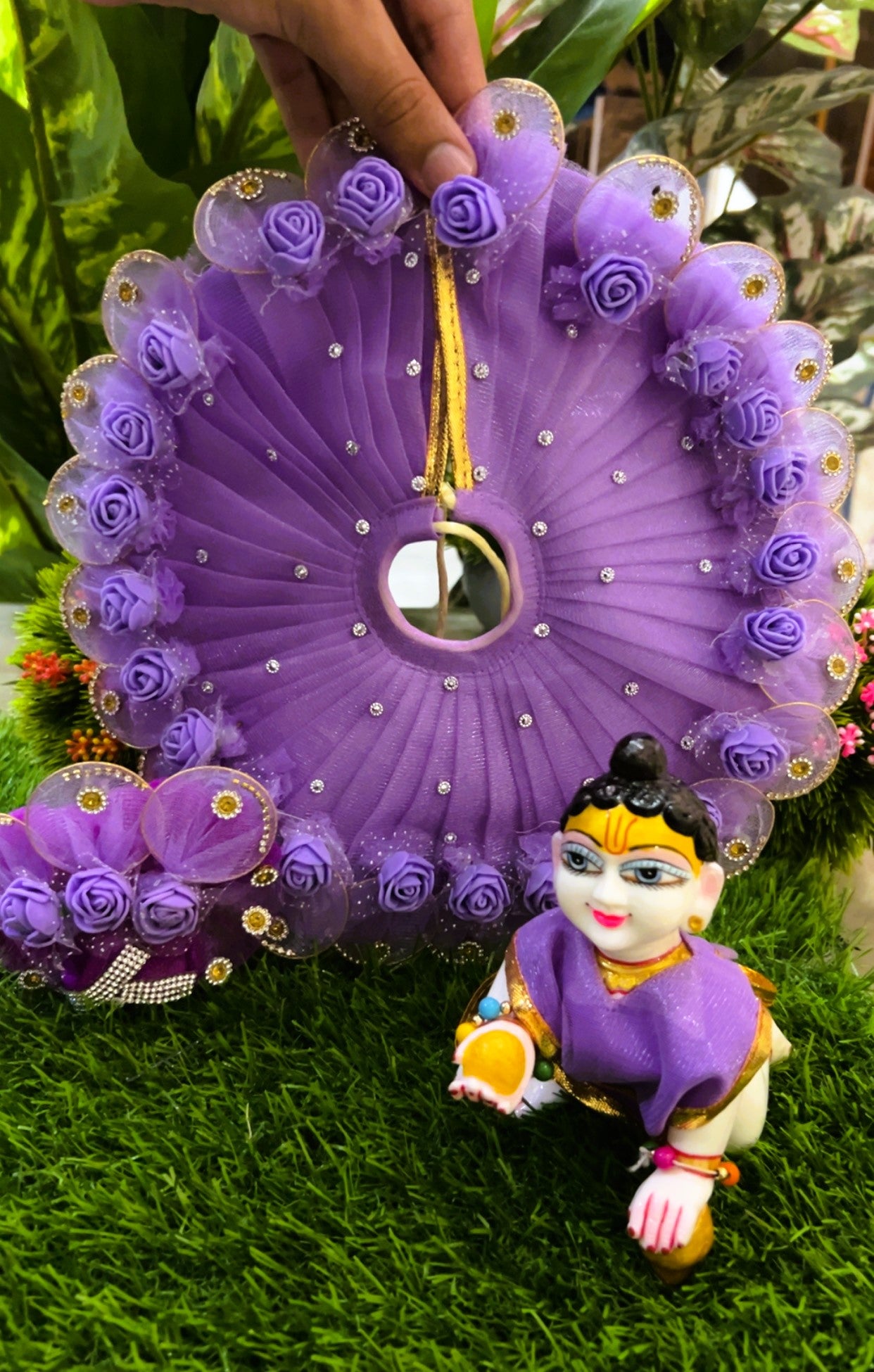 Purple Blossom Laddu Gopal Poshak Set