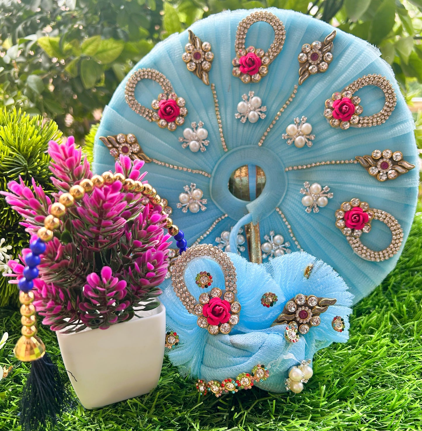 Neel Ratna Sapphire Laddu Gopal Poshak Set