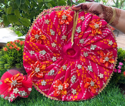Rangrani Leheriya Shringar Laddu Gopal Poshak Set
