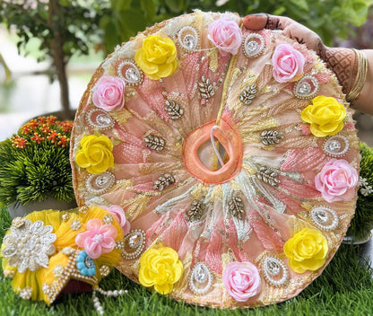 Rajkomal Pushp Peach Shringar Laddu Gopal Poshak Set