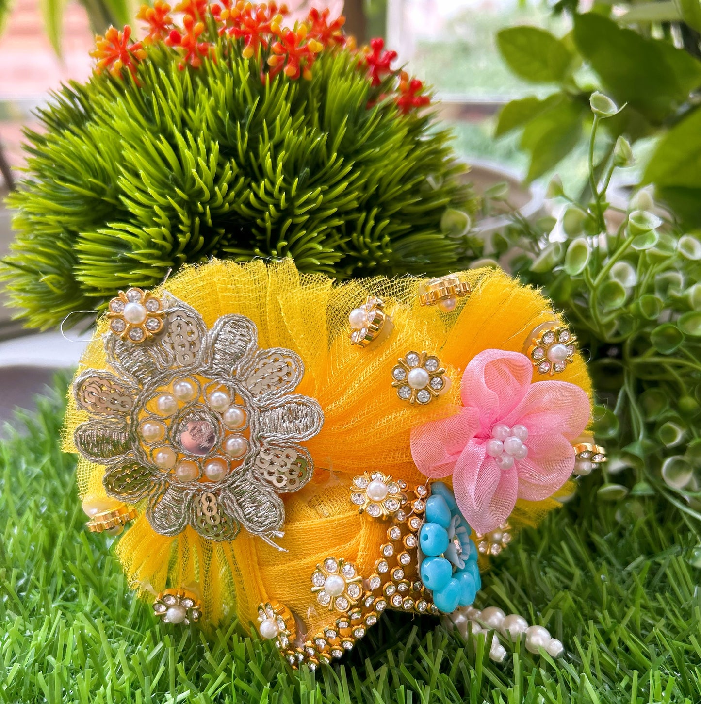 Rajkomal Pushp Peach Shringar Laddu Gopal Poshak Set
