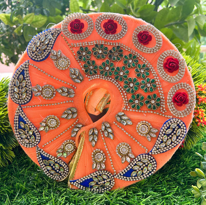 Divine Saffron Heavy Laddu Gopal Poshak Set