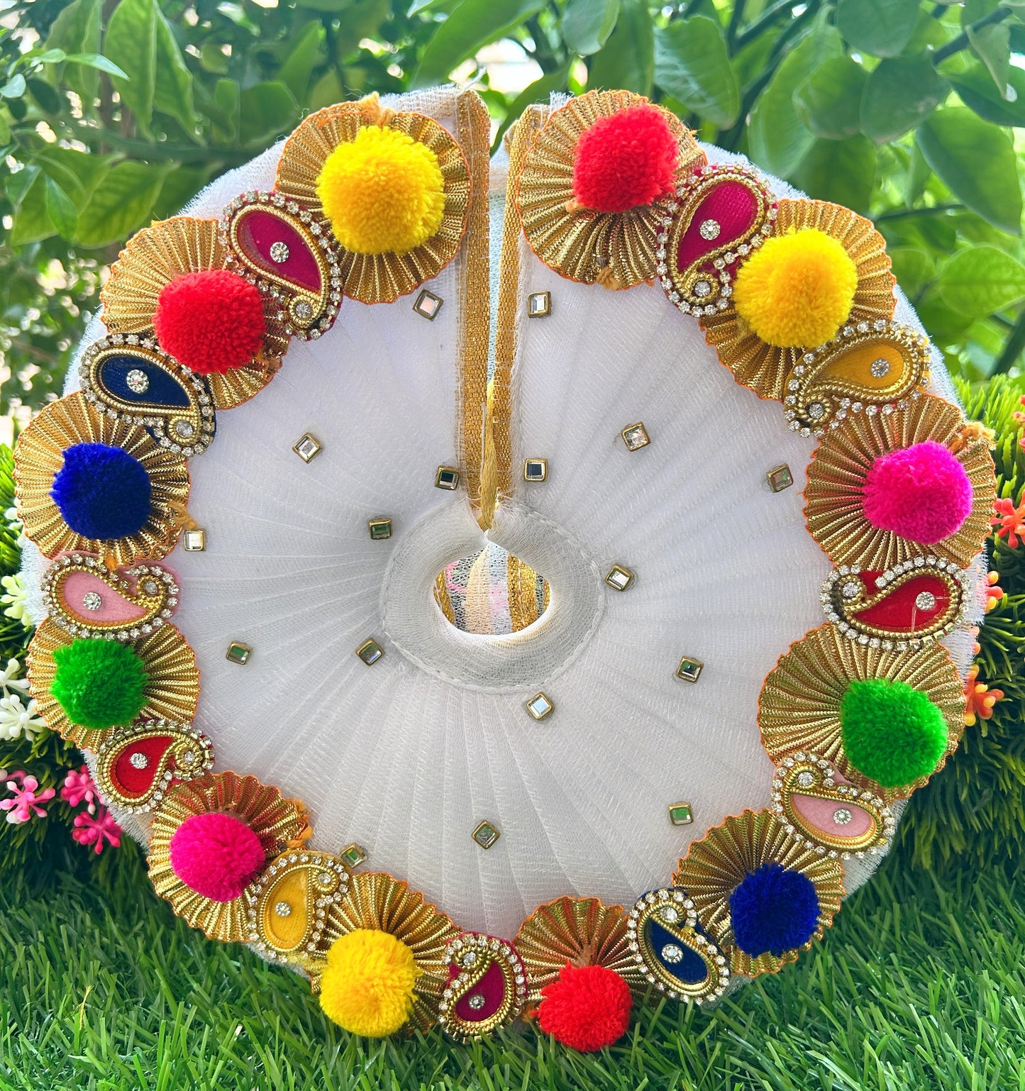 White Rainbow Laddu Gopal Poshak Set