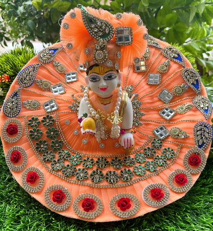 Divine Saffron Heavy Laddu Gopal Poshak Set