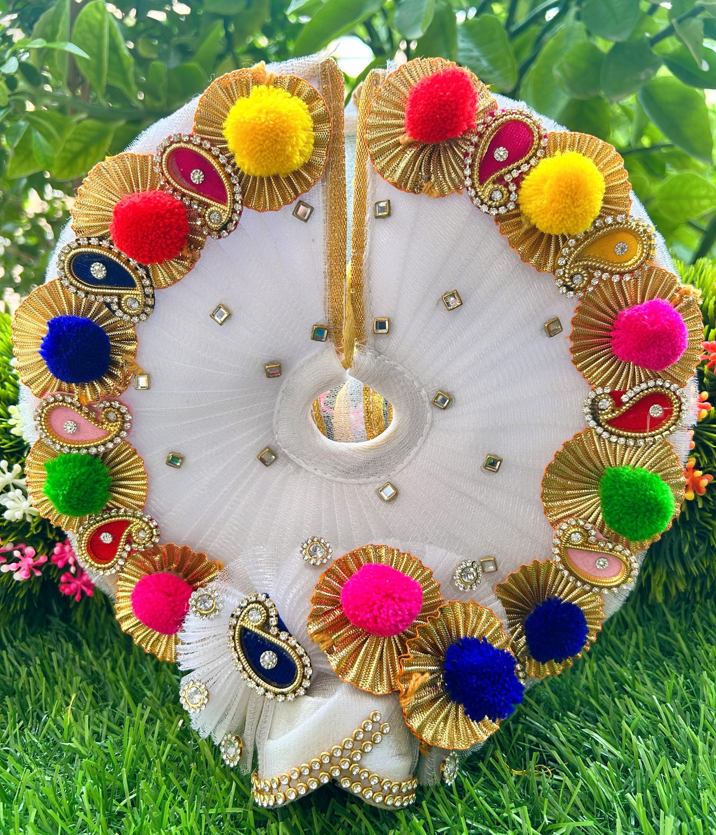 White Rainbow Laddu Gopal Poshak Set