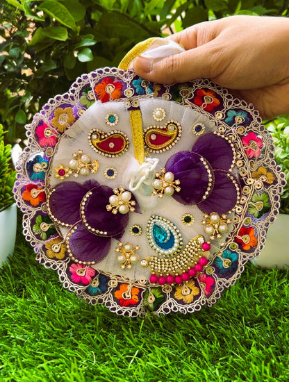 Shwet Mor Leela Laddu Gopal Poshak Set