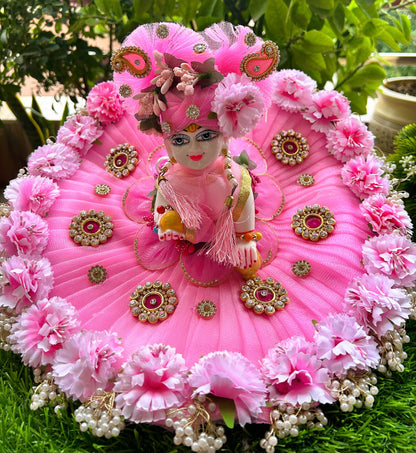 Baby Pink Divine Blossom Laddu Gopal Poshak Set