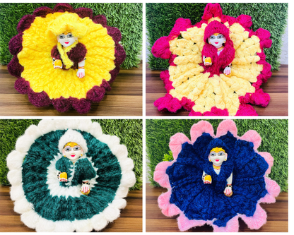 Premium Winter special combo 4pc woollen dress with cap + 1 night suit free(Random colors/designs)