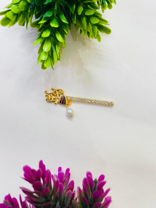 Bansuri - Radhe beads decorated for idols (Size 3,4)