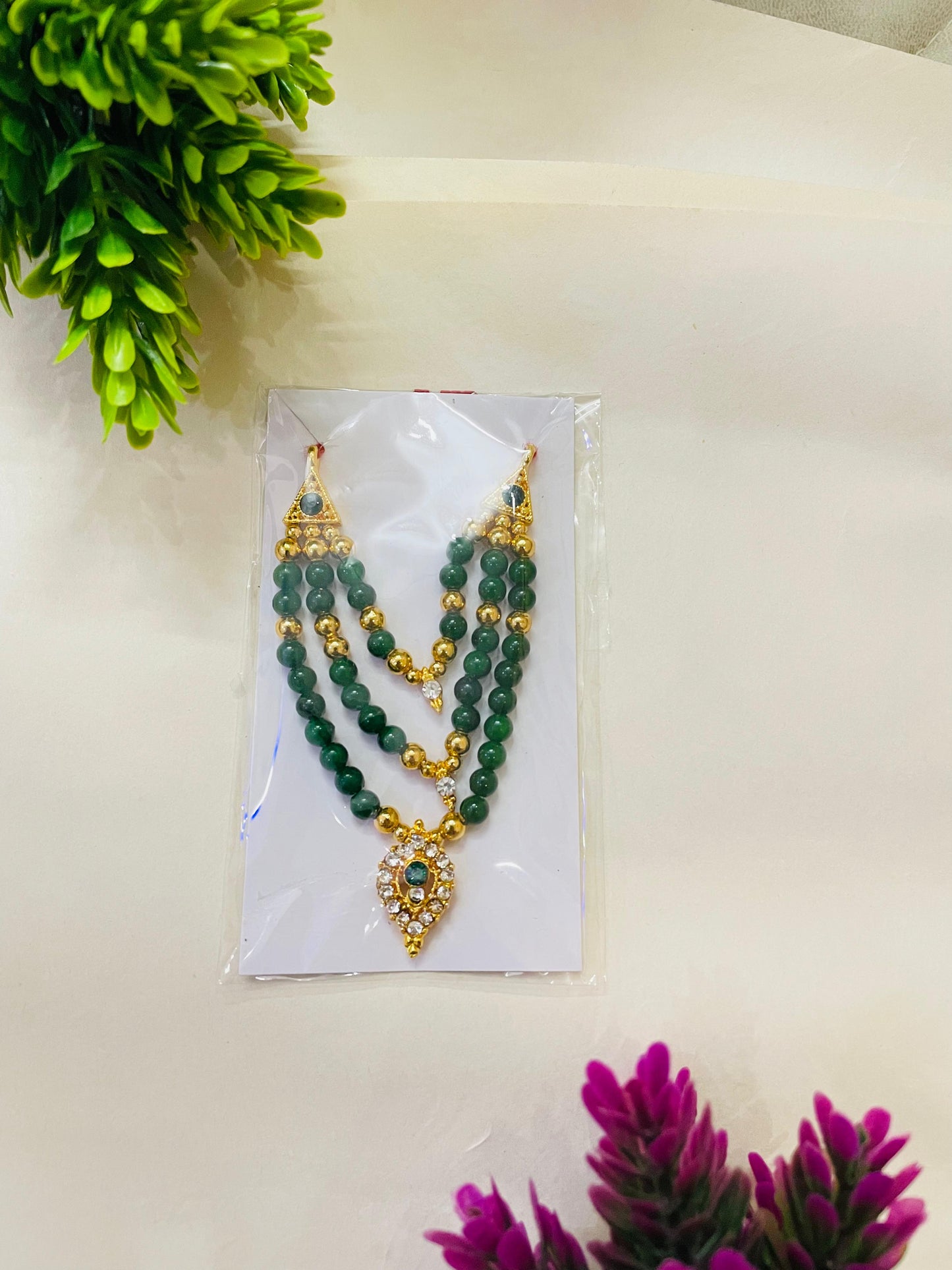 Laddu Gopal Ji heavy beads Shringar mala for idols (Size 5,6)