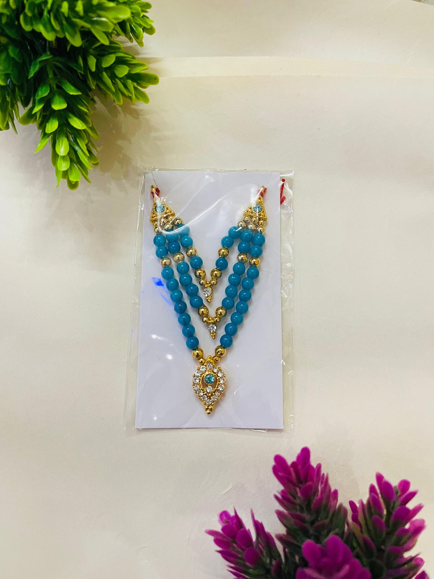 Laddu Gopal Ji heavy beads Shringar mala for idols (Size 5,6)