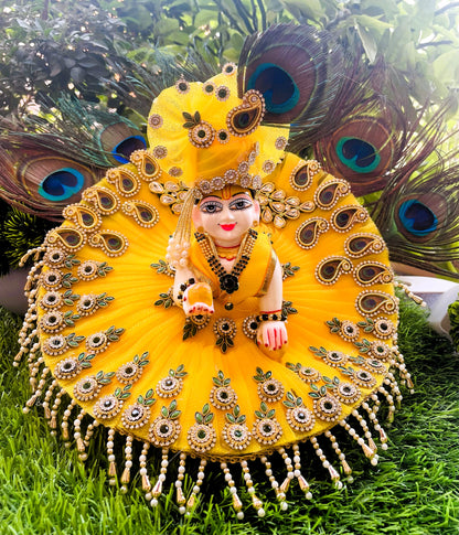 Haldi Mehendi Mor Rang Laddu Gopal Poshak Set